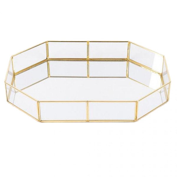 sminkförvaring i glas smyckesbricka bord suckulenter växter polygoner s