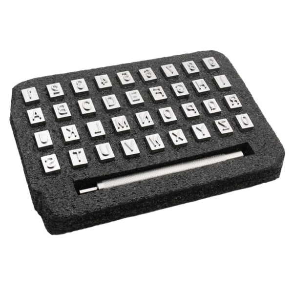 4mm Läder Bokstavsstansar Verktyg DIY Läder Stämpling Hantverk Tillverkning Handverktyg