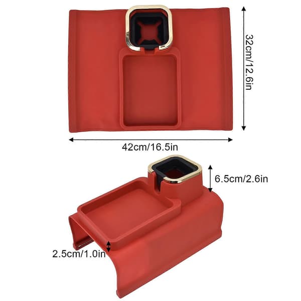 [RM]Sofa Cup Holder, Silicone Spill-Proof Sofa Drink Holder, Red