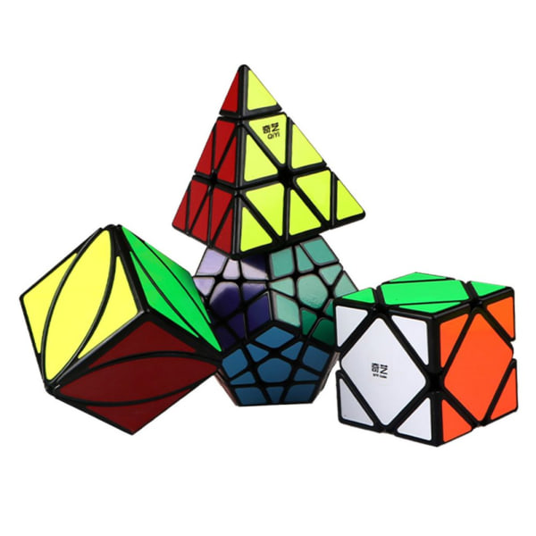 4-delars Set Speed ​​Cube Magic Cube Pussel Hjärngympa Speed ​​Cube Intelligensleksak