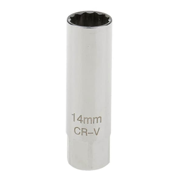 14 mm 12-punkts 3/8' topnøgle til tændrør til BMW N54-motorer sølv