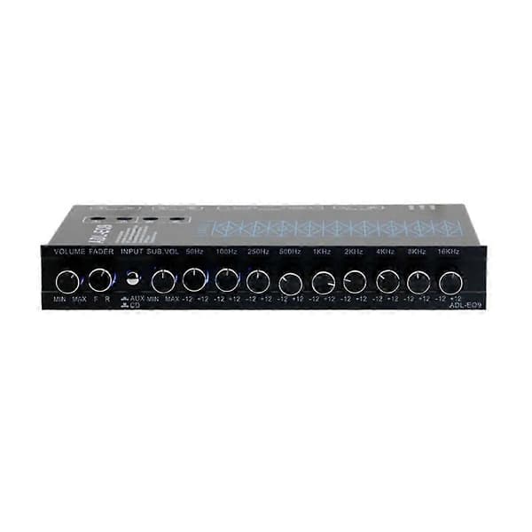 9-bands equalizer högpresterande 9 utjämningsband 12V DC för båt husbil bil metall med CD AUX-ingång