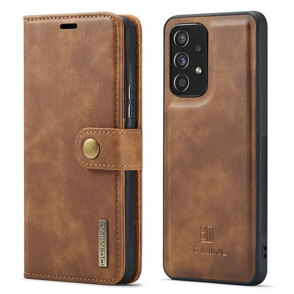 DG.MING 2-i-1 Magnetplånbok Samsung Galaxy A53 Cognac[RM]