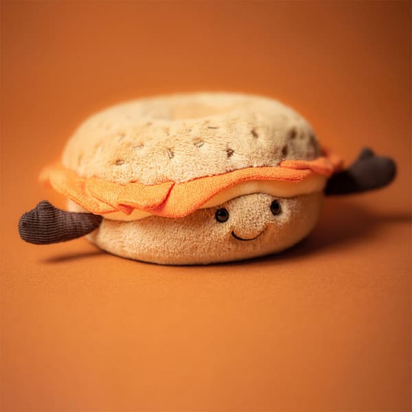 Jellycat 14cm Amuseables Bagel Plysjleketøy[RM]