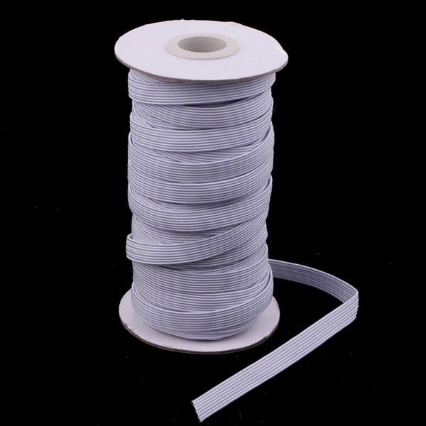 8mm elastisk syresår elastisk band för kläder vit