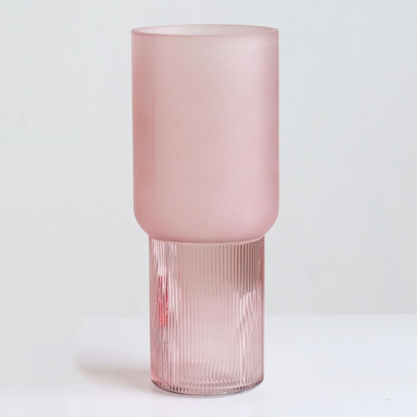Konstglas Vas Bord Växtbehållare Hållare Bröllop Heminredning Rosa Stor A