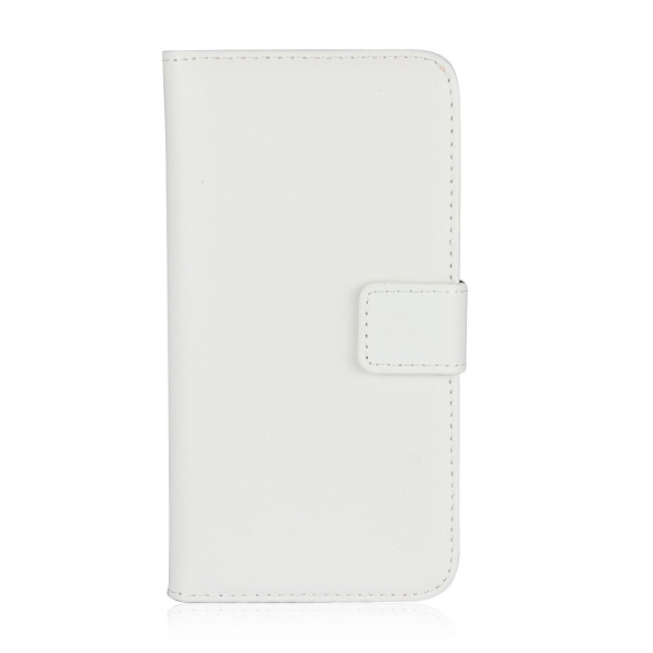 OnePlus Nord N100 - Ægte Læder Wallet Case - Hvid White Vit