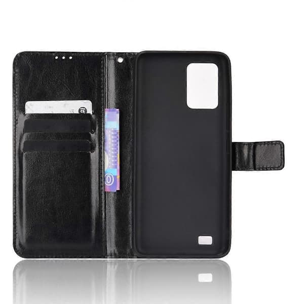 [RM] För Oukitel C25 mobilfodral i läder med retro Crazy Horse-textur Black