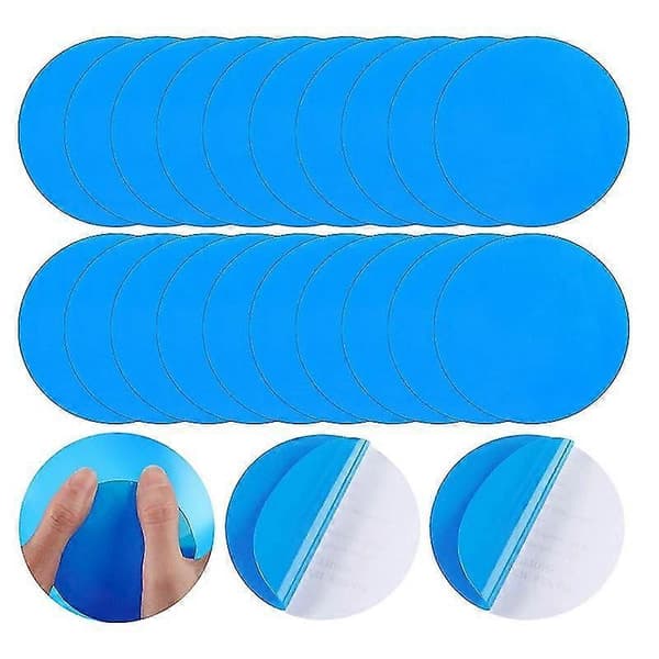 Poolreparationslim PVC Simring Gummibåt Självhäftande Papper Rund Vinylreparation A 5pcs