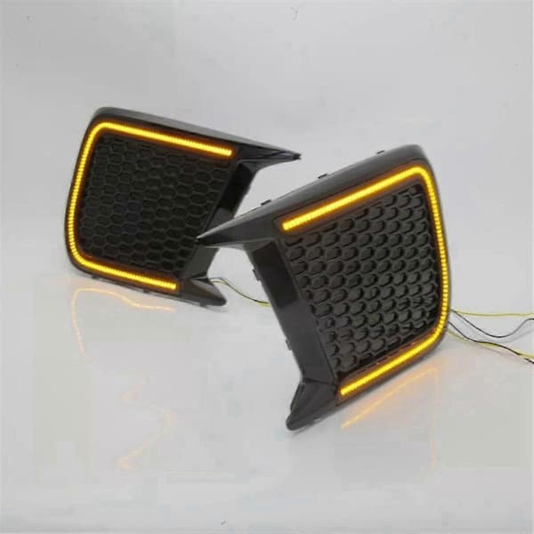 Til 2018-2021 Switchback Sekventiel LED DRL Tågelygte Cover Kit Ramme