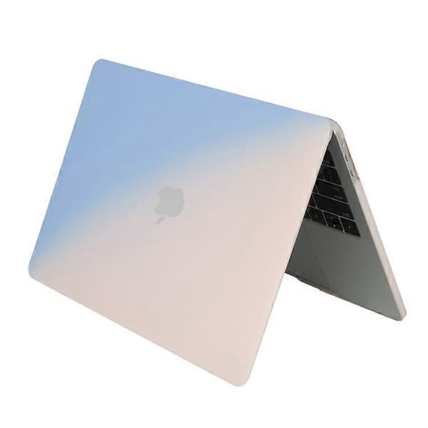 Bærbar regnbue mønster PC beskyttelsesetui til MacBook Pro 14,2 tommer A2442 2021 (gradient pink blå)