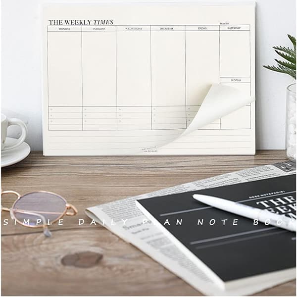 [RM]Weekly Planner Pad, 60 Sheets B4 Weekly View Planner Weekly To Do List Habit Tracker Planner Pad with Tear-Off Organizer