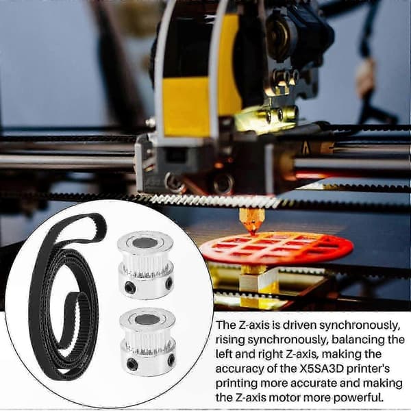 24 tænder GT2 tandremsskivesæt til 3D-printere X5SA Model 1068mm