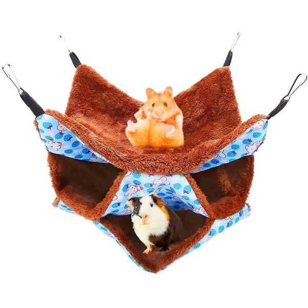 Hamster Hängmatta Bur Tillbehör Hängande Fleece Säng Gunga Väska, 30*30cm
