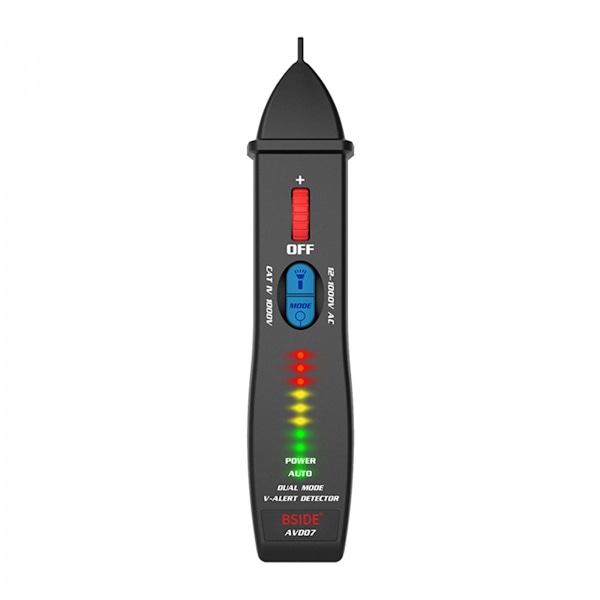 Spänningstestare Beröringsfri Justerbar Känslighet Spänningstestare Penna LED Ficklampa Elektrisk Testpenna