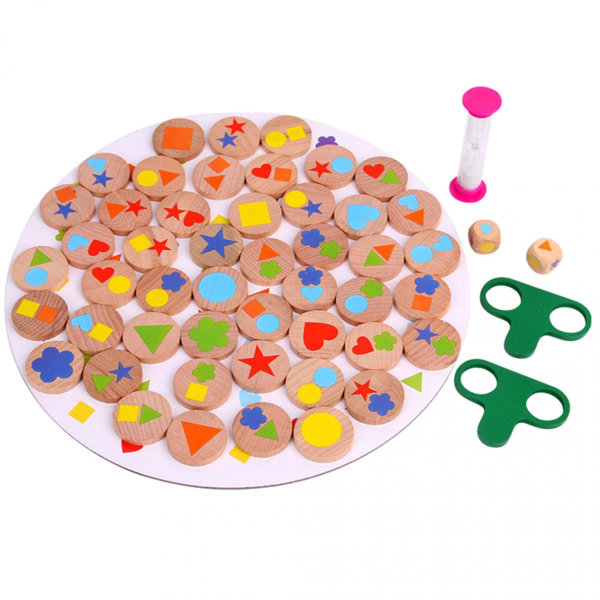 Pedagogisk träleksak Förälder-barn interaktivt spel Hitta form Pusselleksaker för baby Barn Pojkar Flickor