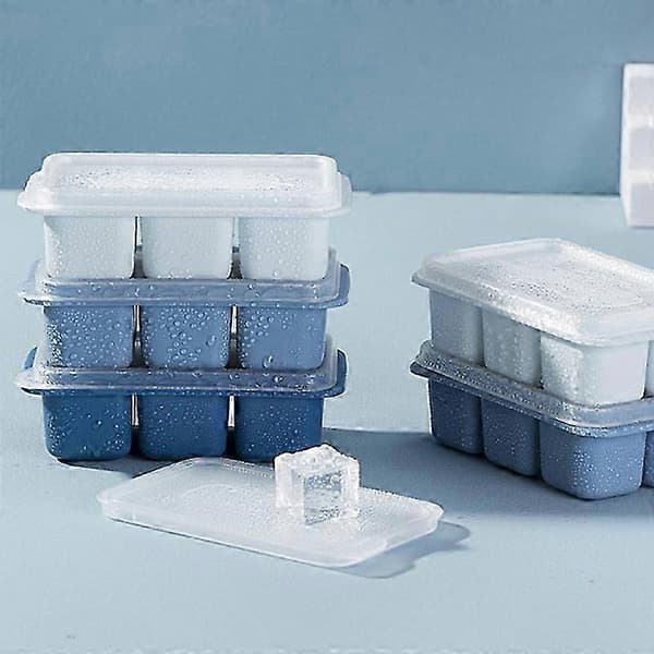 3-pack silikonisbitsformset med lock för whiskey och cocktails 12.5X7.2CM