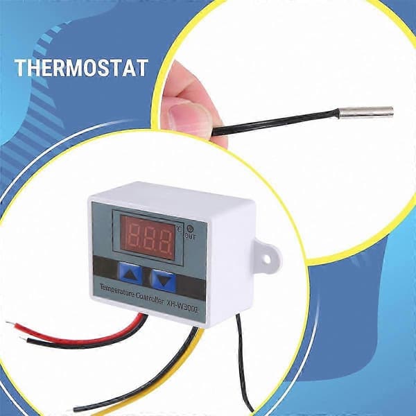 12V Digital LED Termostat Temperaturregulator Afbryder