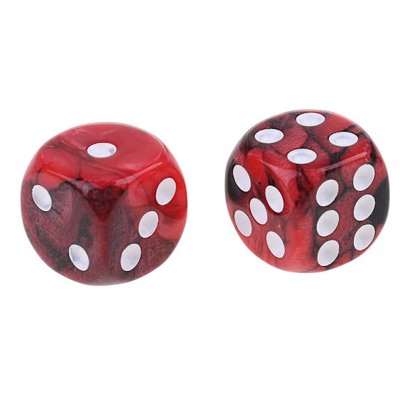 20 st 6-sidiga akryltärningar D6 TRPG 16mm Speltärningar för brädspel