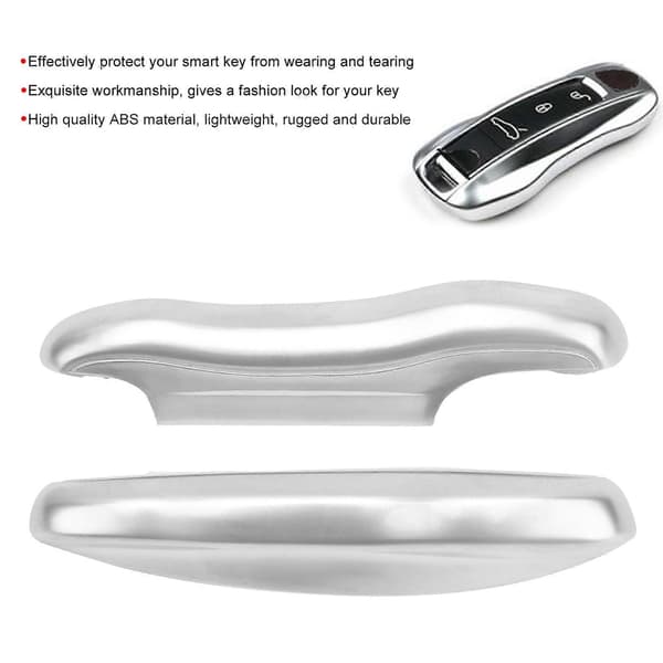 2pcs Remote Key Shell Protective Case Compatible with Porsche Cayenne / Macan / Panamera / CarreraSilver E2U013