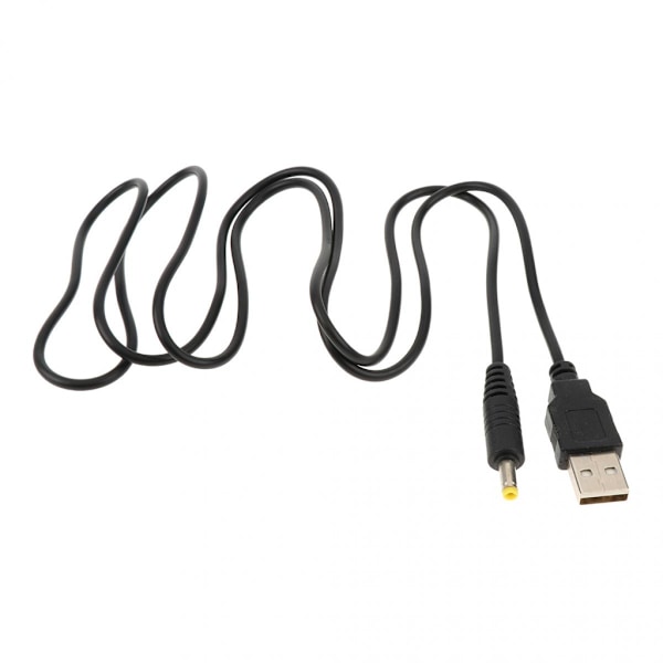 USB Strömkabel för Sony PSP 1000 2000 3000 Konsol - 1.8 Meter Svart