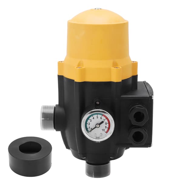 [RM]Water Pump Pressure Control Switch Waterproof Adjustable Electronic Controller Yellow 220V-240V 1.1kw