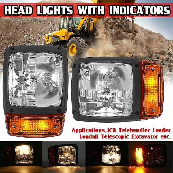 [RM]24V Excavator JCB Front LED Headlight Turn Signal Lamp Indicator Work Light For Tractor Telehandler HA