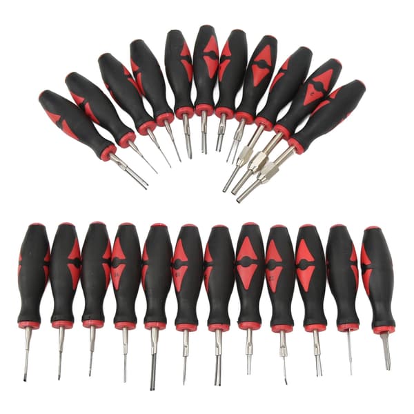 [RM]Chrome Finish 23PCS Terminal Removal Tool Kit Rustproof Comfort Grip Portable Replacement for Benz