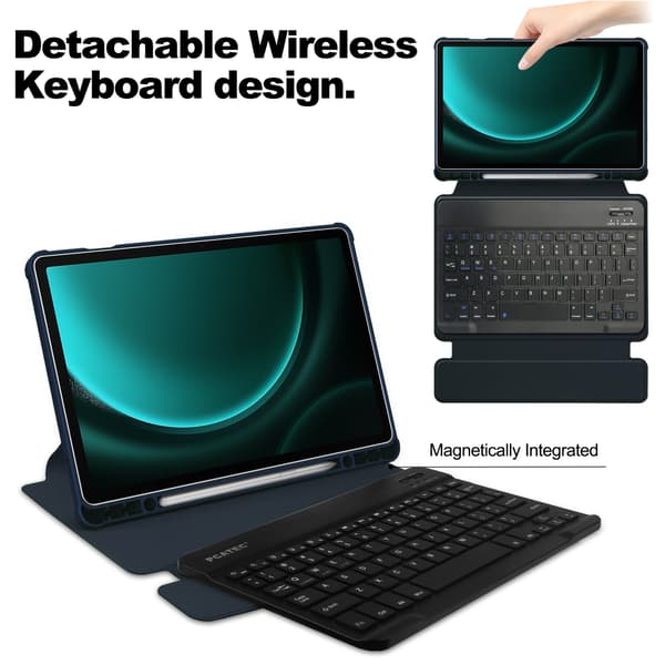 Bluetooth-tastaturcover til Samsung Galaxy Tab S10 Lite SM-X400[RM] Light Blue