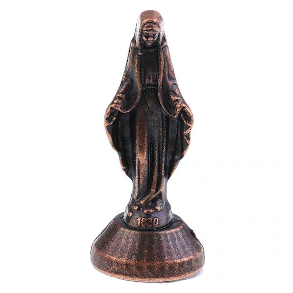 2 st Jungfru Maria Kristus Staty Figur för Bil Hem Kapell Dekor Kristen Gåva