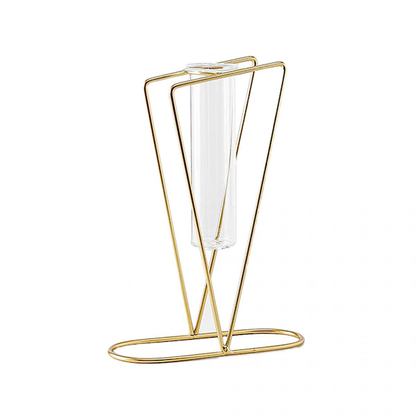 Nordisk Chic Blomväxt Hydroponisk Vas Terrarium Järnram Ornament C