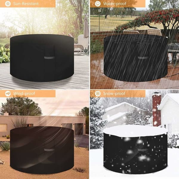 [RM]Round Garden Table Cover (280X100cm) with Bumper Net, Waterproof