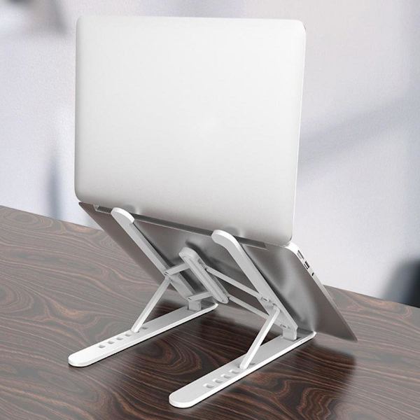 P1 Pro Vikbart Portabelt Justerbart Laptopbord Stativ Bricka Vit