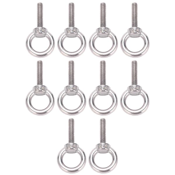 10 stk Øjebolt 304 Rustfrit Stål Løftende Rund Ring Skrue Fastgørelse Hardware M6x25