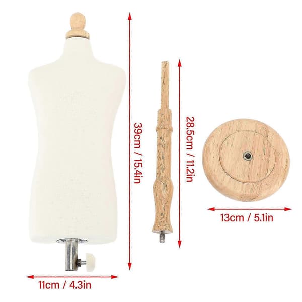 Alsidig mandlig kjoleform torso til design og udstilling