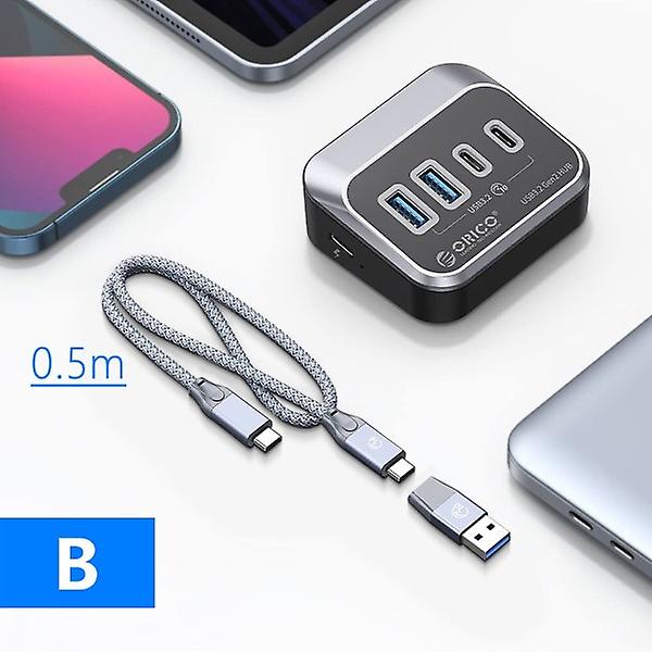 USB 3.2 Dockningsstation Hub Typ C 10Gbps Splitter Switch Dock Multi Port Socket