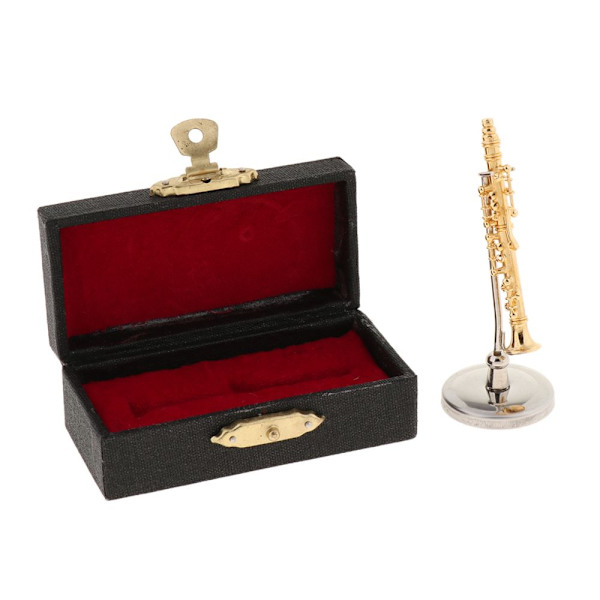 1 Set Miniatyr Klarinett Hemstudio Ornament Dekoration Julklapp 5.8cm