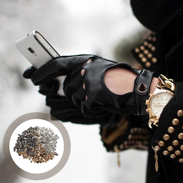 [RM]Plastelektrodnit för dekor 6 påsar med kläder Punk Spike Handcraft Studs
