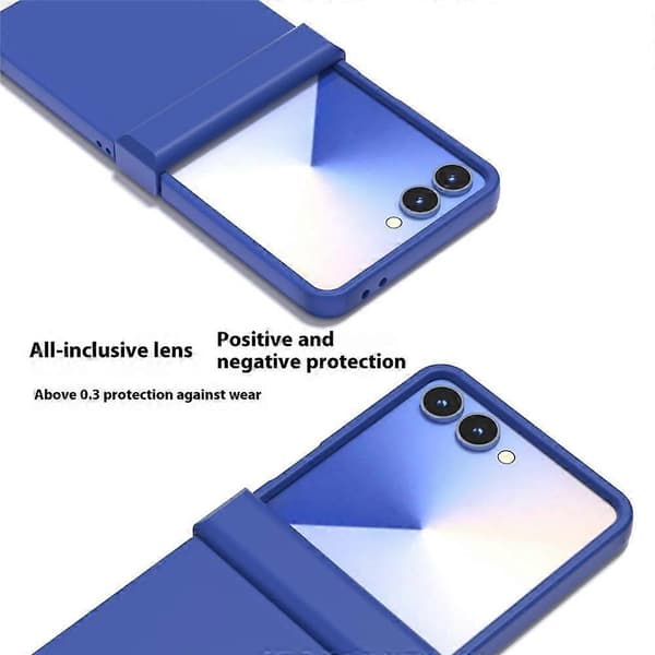 ABEEL Compatible Case for Samsung Galaxy Z Flip7 5G, PC Phone Case with Hinge Protection (Dark Blue)