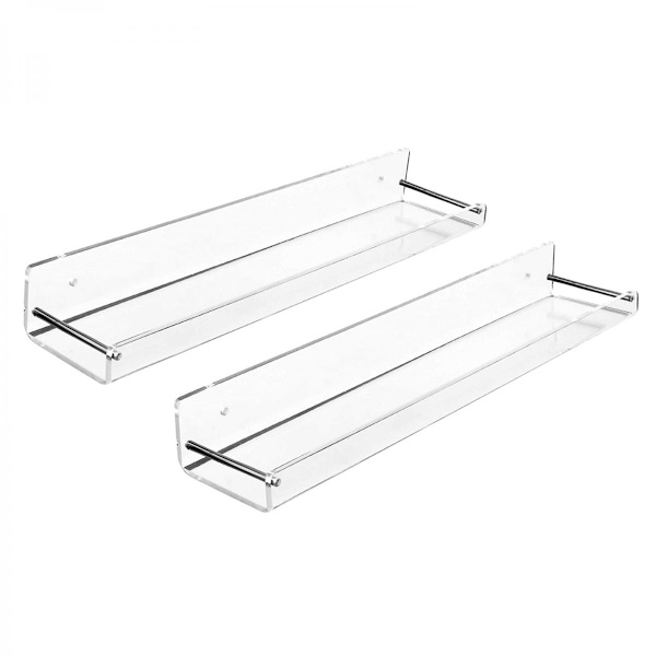 2 Stycken Genomskinlig Akryl Väggmonterad Hängande Hylla Displayfodral Organizer för Actionfigurer