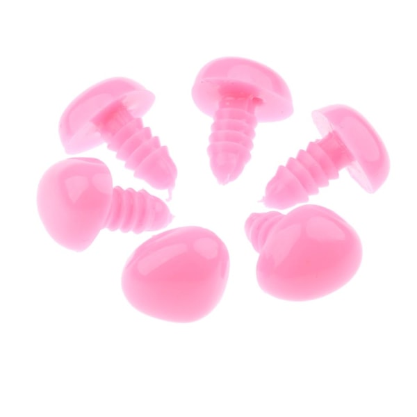 100 st 13x15mm triangel säkerhetsnäsa med rygg för björndocka diy rosa