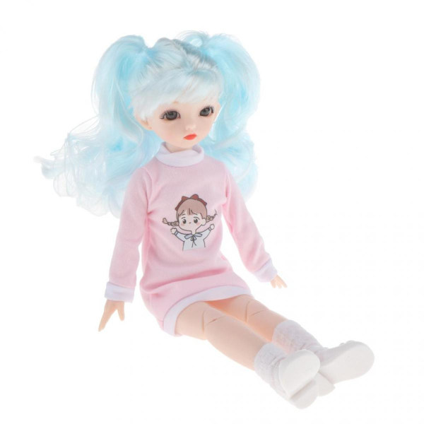 Delar 1/6 16 Ledad BJD Flickdocka Slätt Hår Mode Söta Barn Leksak Present