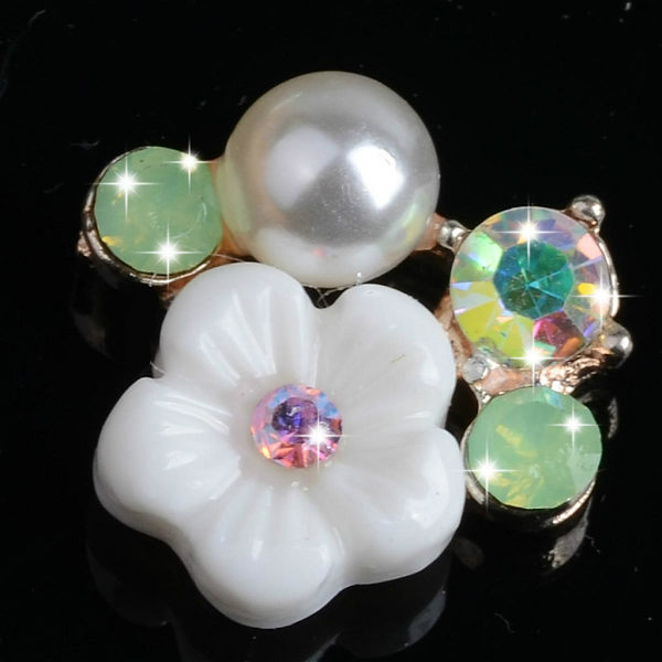 10 st kristalldiamant strass utsmyckning flatback knapp knappar 1,3x1,3cm
