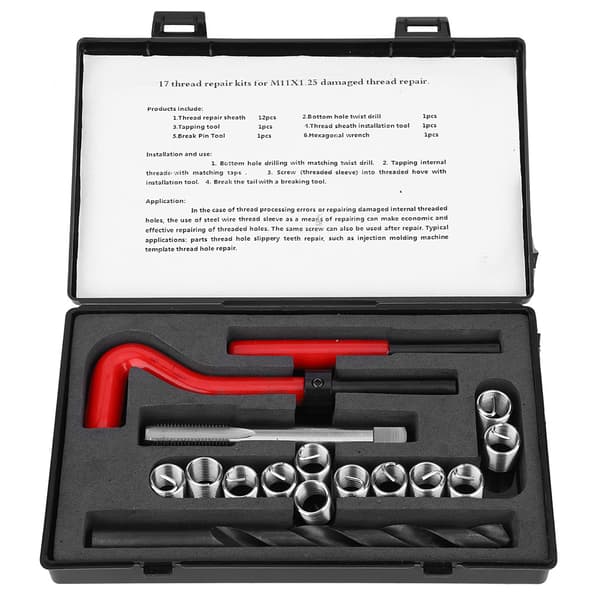 [RM]17 stk M11x1,25 Reparationssæt til indvendigt gevind