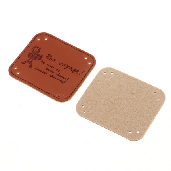 20 st PU Läderetiketter DIY Handgjorda Märklappar Kläder Väska Sömnad Hantverk