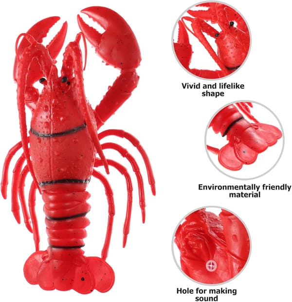 [RM]Toy Lobster Rubber, Lobster Shape Simulation Soft Rubber Model