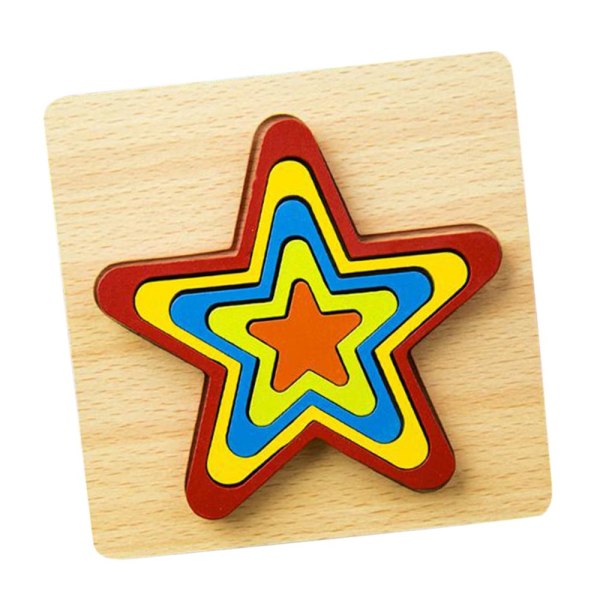 Geometriskt pussel barn förskola utbildning leksak gåva stjärnform