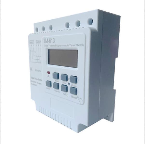 TM-163 Trefaset 380V/16A Intelligent Digital Ugentlig Programmerbar Kontrol Strømtimerkontakt