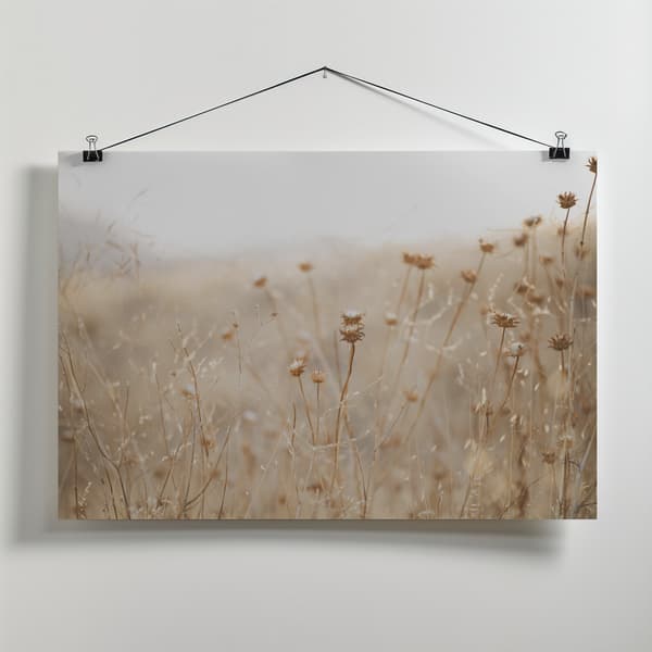 talvinen ohdake nro 2 Kanvaasitaulu 70x50 cm