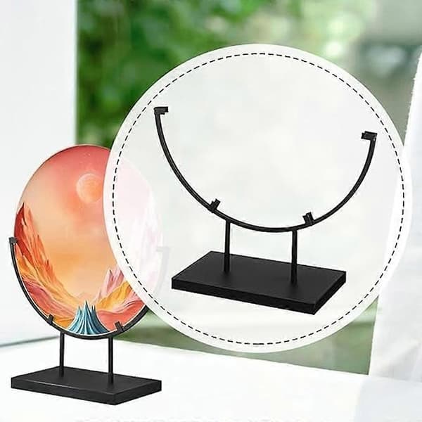 Kompakt billedholder Moderne minimalistisk indretning Geometrisk formhylde Elegant bordplade 10inch